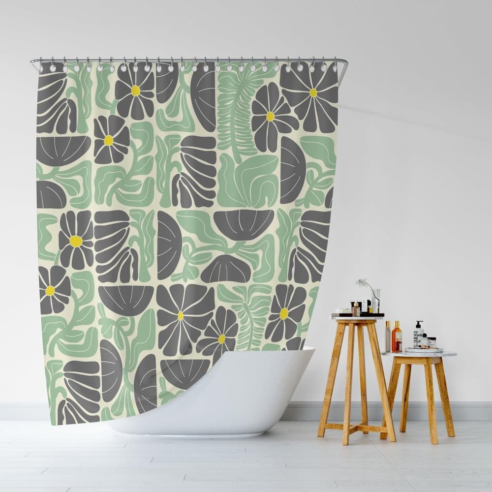 Bohemian Shower Curtain with 12 Hooks