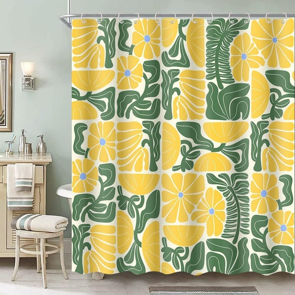 Bohemian Shower Curtain with 12 Hooks