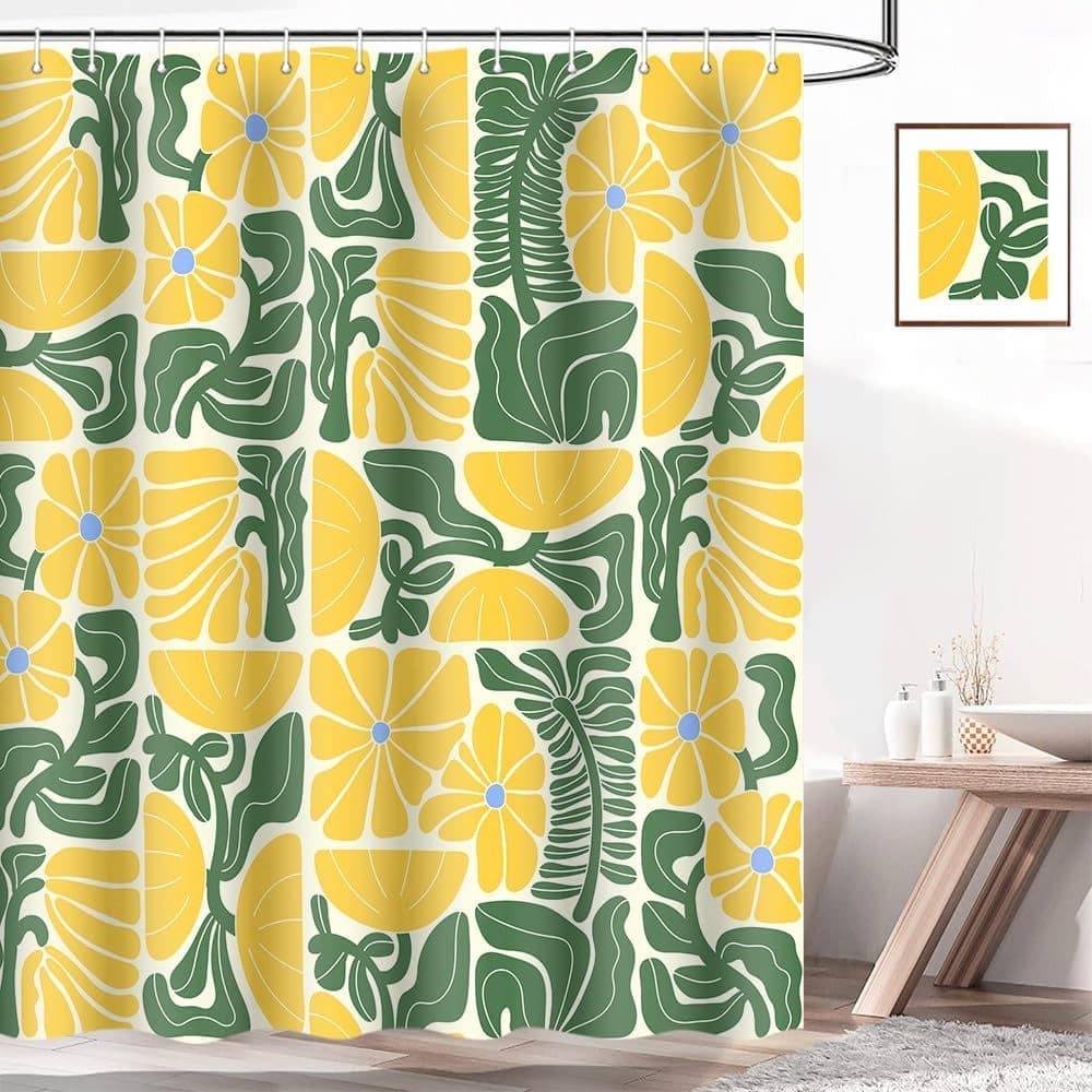 Bohemian Shower Curtain with 12 Hooks