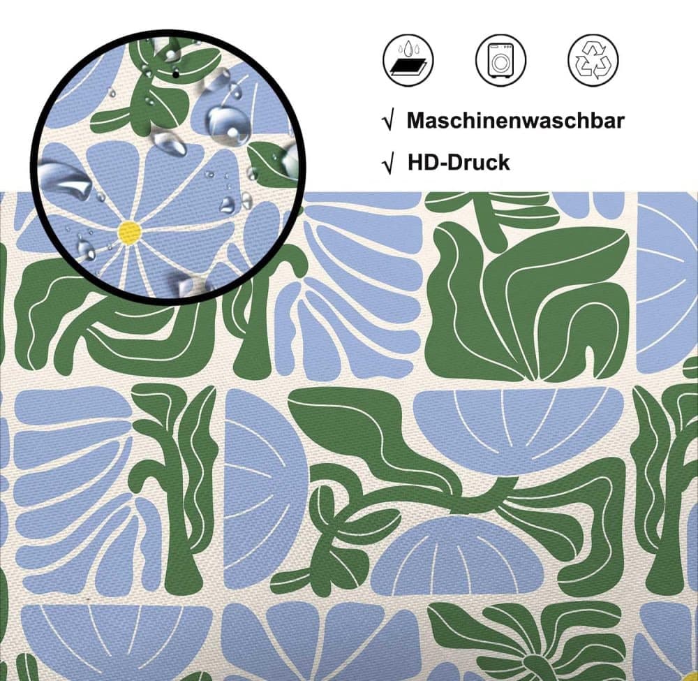 Bohemian Shower Curtain with 12 Hooks
