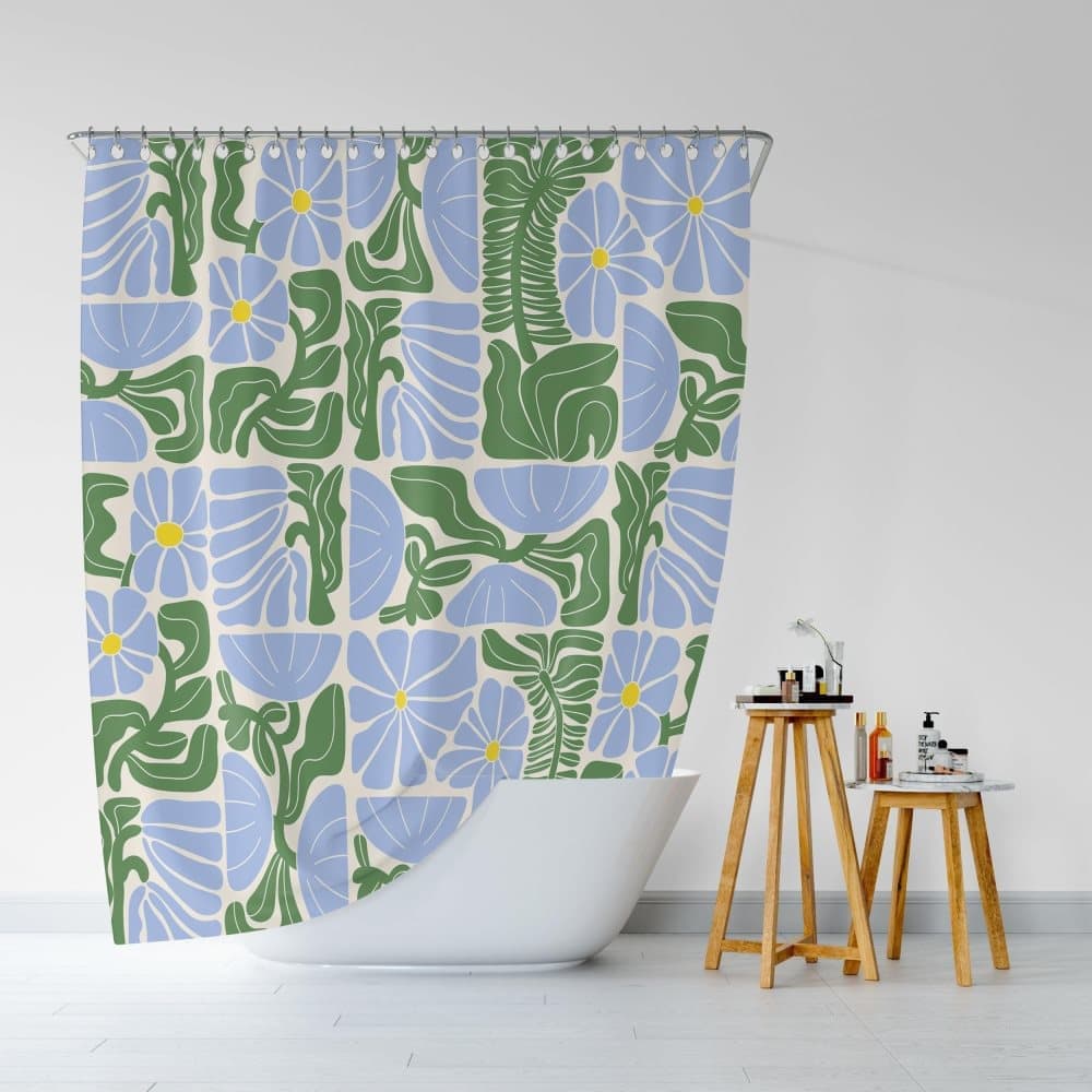 Bohemian Shower Curtain with 12 Hooks
