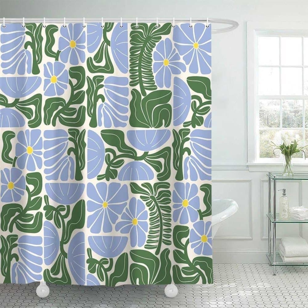 Bohemian Shower Curtain with 12 Hooks