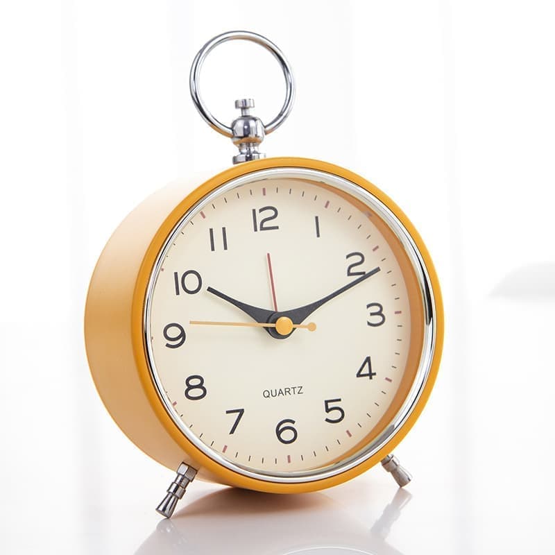 Silent Analog Alarm Clock with Snooze Button