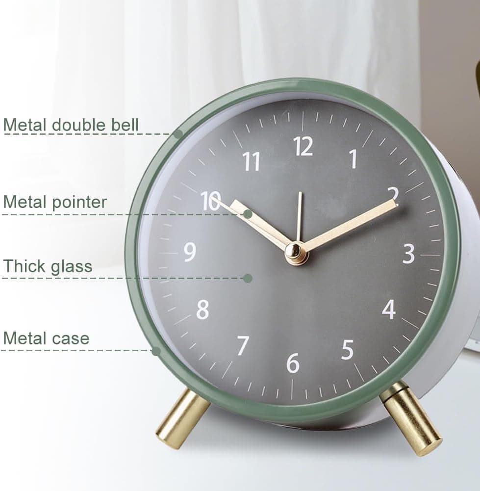 Silent Alarm Clock with Night Light and Backlight
