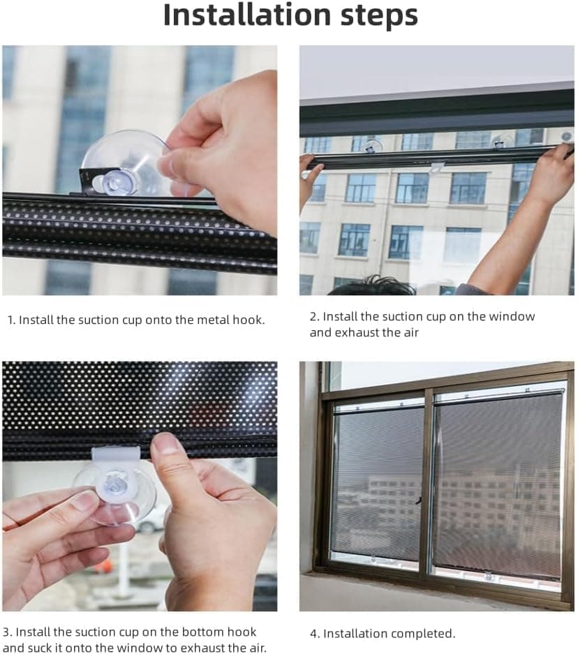 Blackout Curtain with Suction Cups