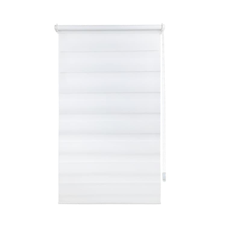 1 PC Zebra Blackout Roller Blind Sun Protection No Drill, 50×150CM, White