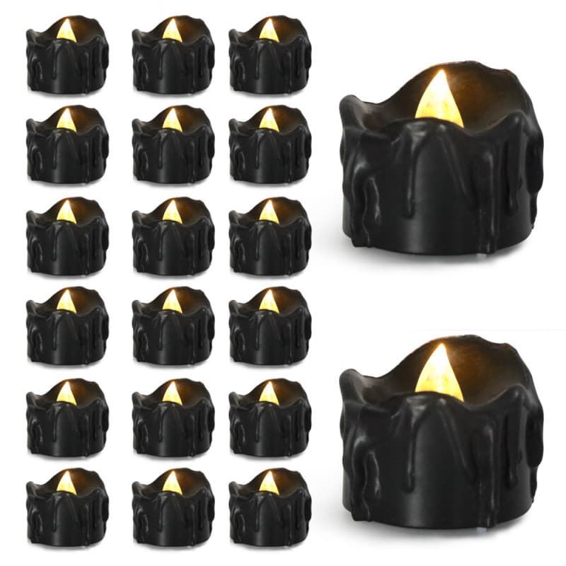 12-Pack Battery Operated LED Tea Lights with 3D Flame 12-Pack Battery Operated LED Tea Lights with 3D Flame