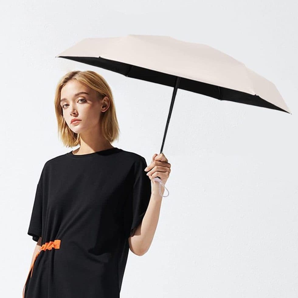 6-Fold Compact UV Protection Umbrella for Sun and Rain