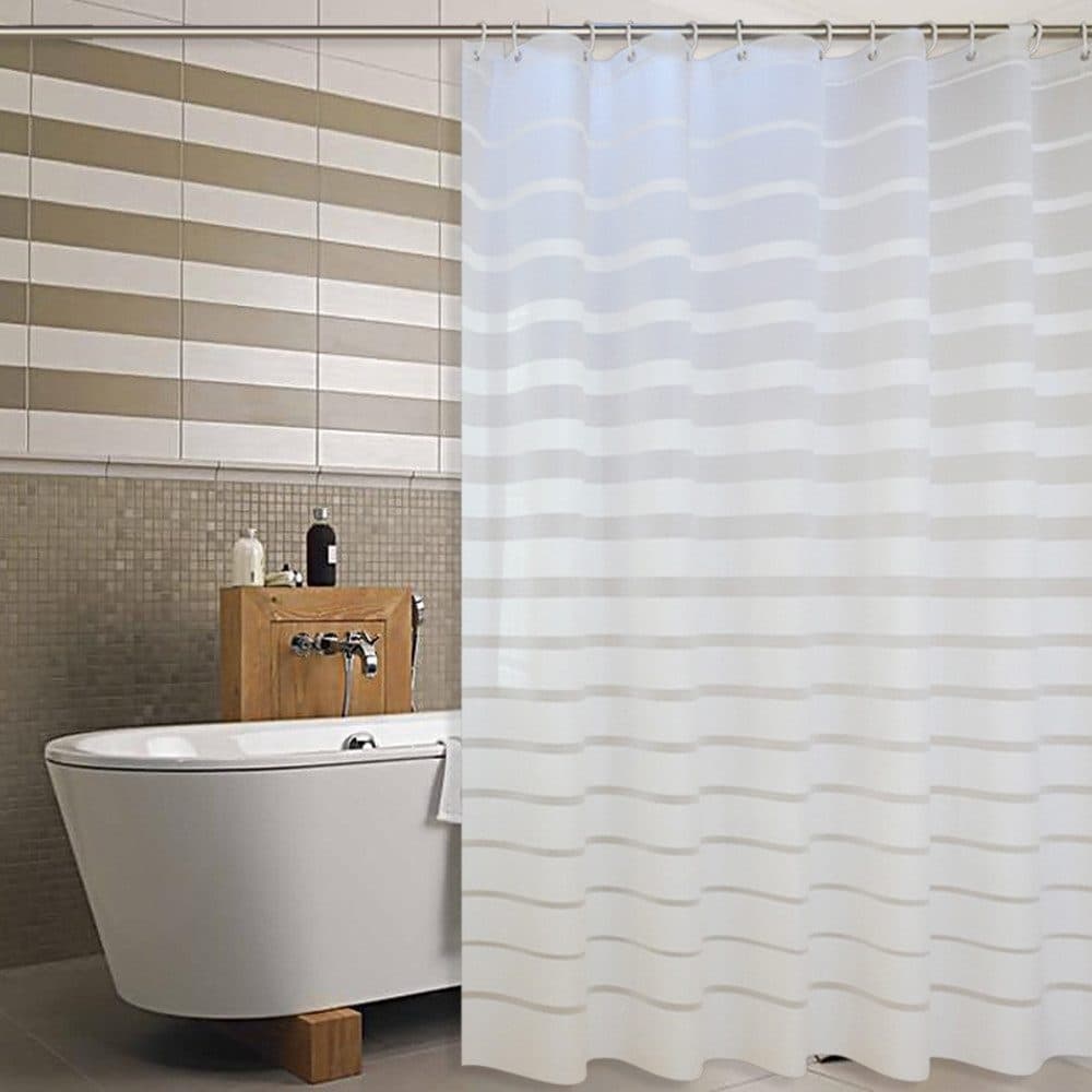 PEVA Waterproof Shower Curtain with Hooks