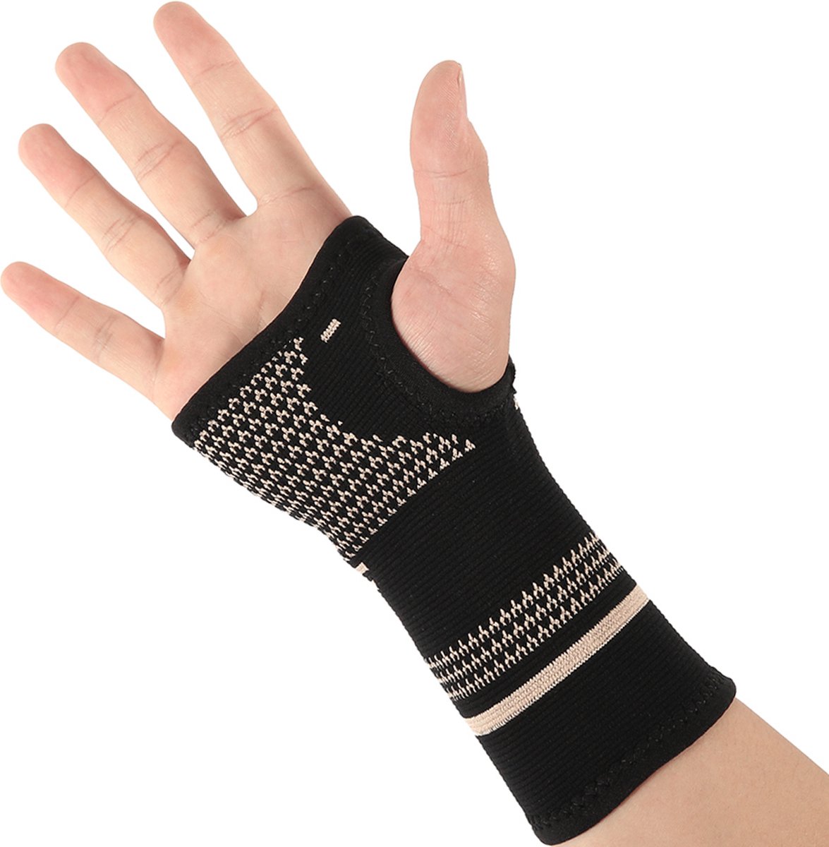 Wrist Brace | Wrist Support | Wrist Protector | Sports Brace Wrist | Copper Infused | Black | 1 Set | One Size