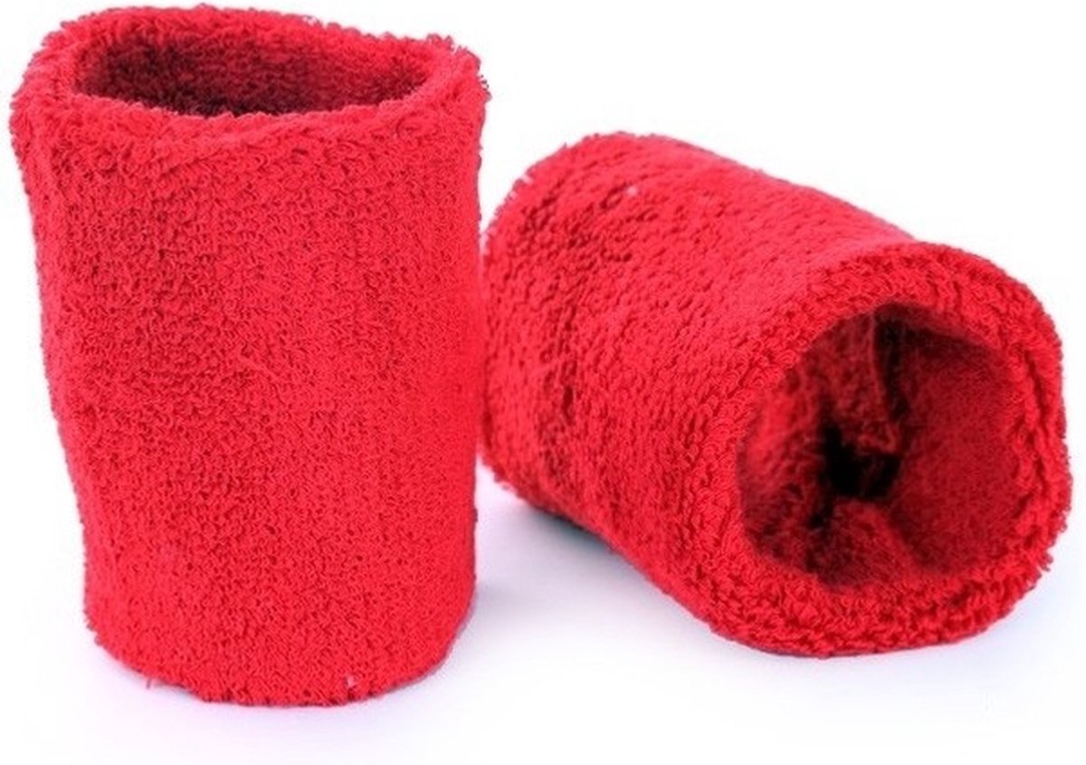 Red wrist sweatbands for adults set of 2 - Sports bands Red wrist sweatbands for adults set of 2 - Sports bands