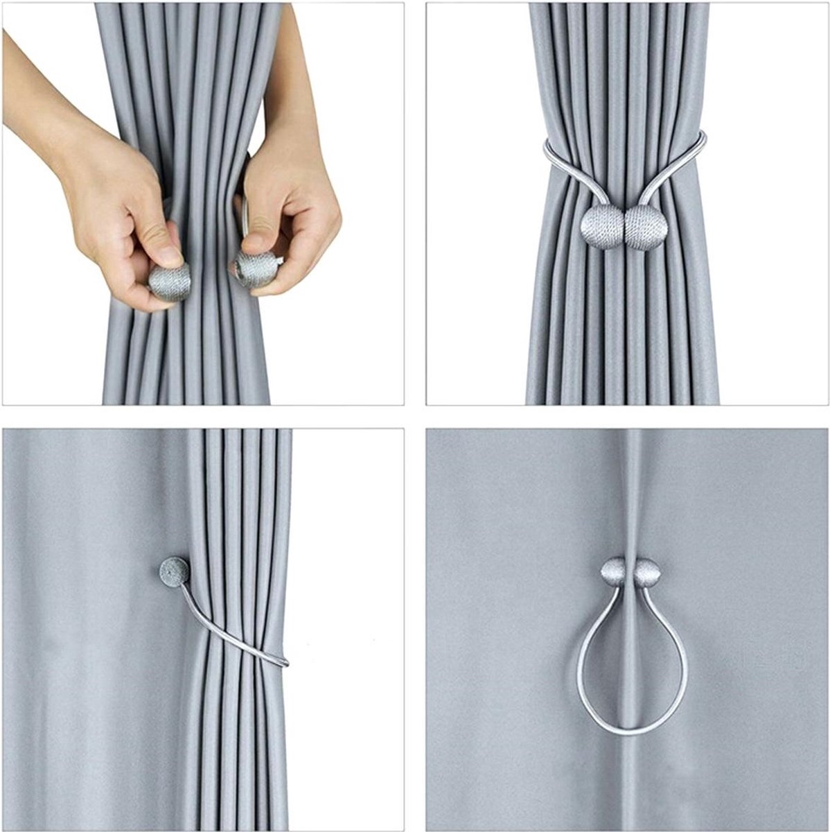 Set of 2 Magnetic Curtain Holders