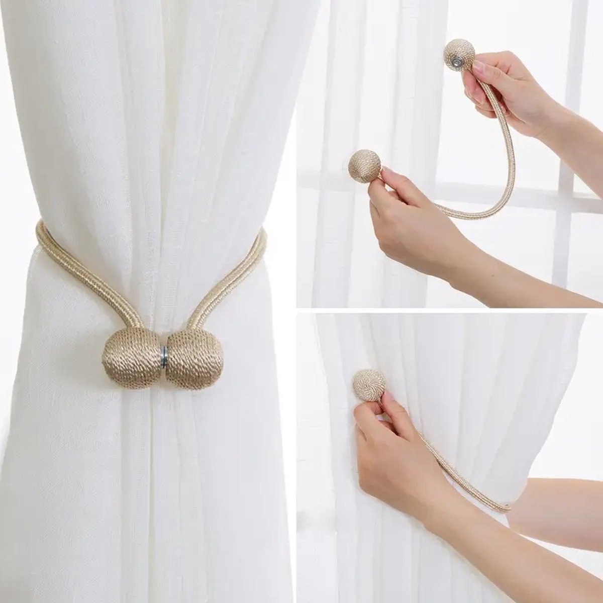 Set of 2 Magnetic Curtain Holders