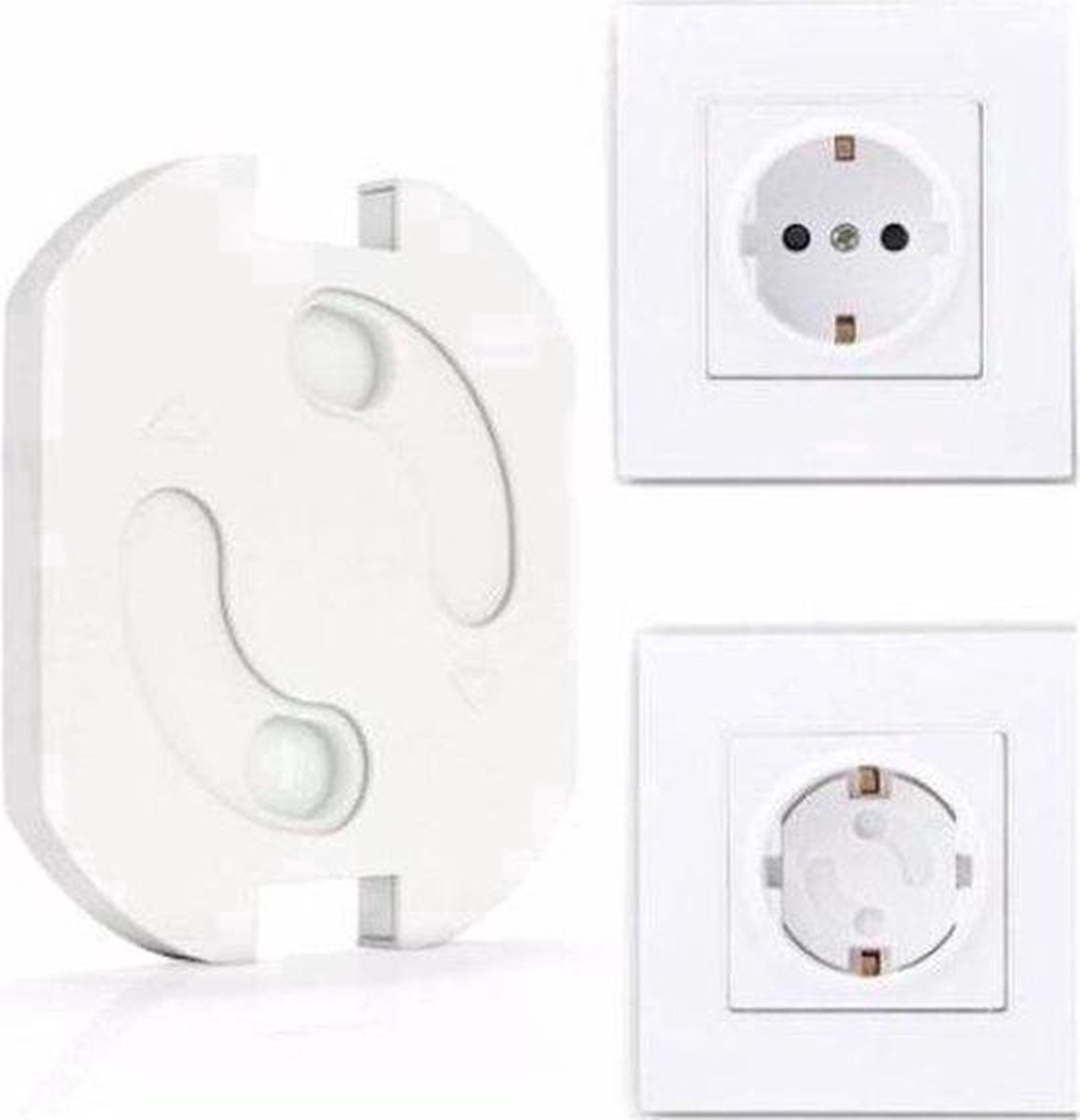 Socket Security for Children | Self-Adhesive Socket Protection Safety Lock Socket | Child Lock Socket | 4 Pieces
