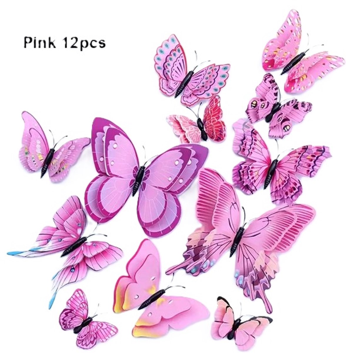 3D Wall Decoration Butterflies 12 Pieces 3D Wall Decoration Butterflies 12 Pieces