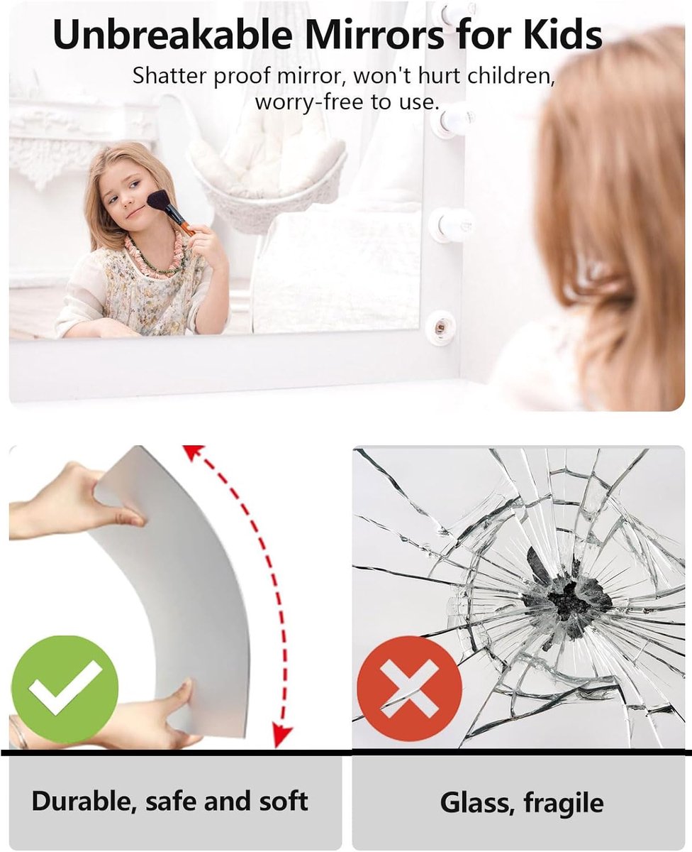 pieces unbreakable Wall Mirror - self-adhesive wallpaper - 30x30 cm