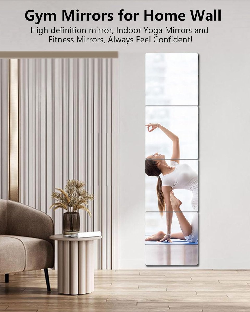 pieces unbreakable Wall Mirror - self-adhesive wallpaper - 30x30 cm
