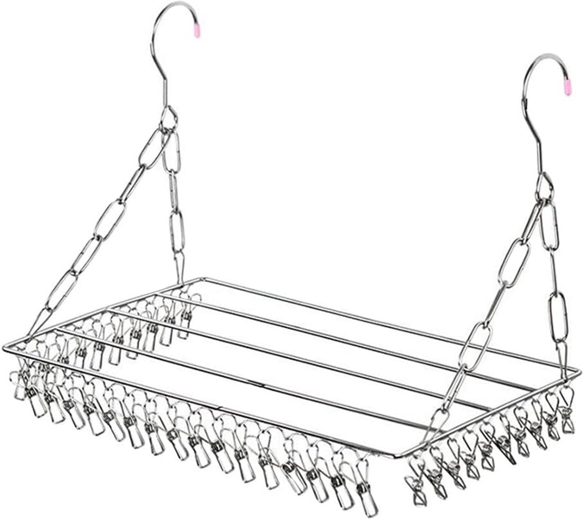 Drying Rack - 36 Stainless Steel Clips - Reinforced No Deformation - Socks and Underwear Drying Rack for Home Laundry Room
