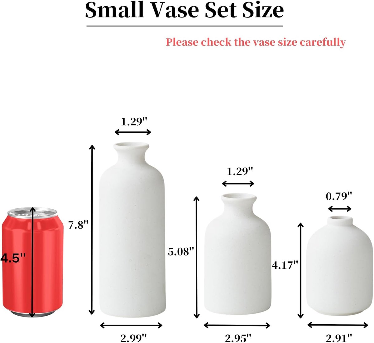 Ceramic vase set - Modern home decor vases - Suitable for bookshelves