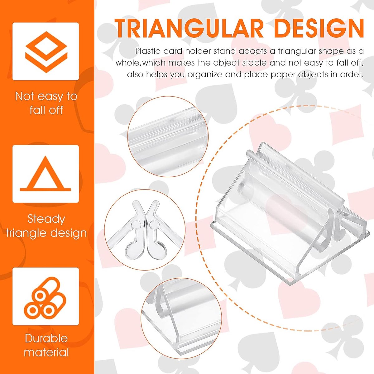 Acrylic Stand - 36 Pieces - Photo Stand - Card Holder - Acrylic Place Card Holders - Plastic - Coin Stand - Photo Holder - Menu Card Holder