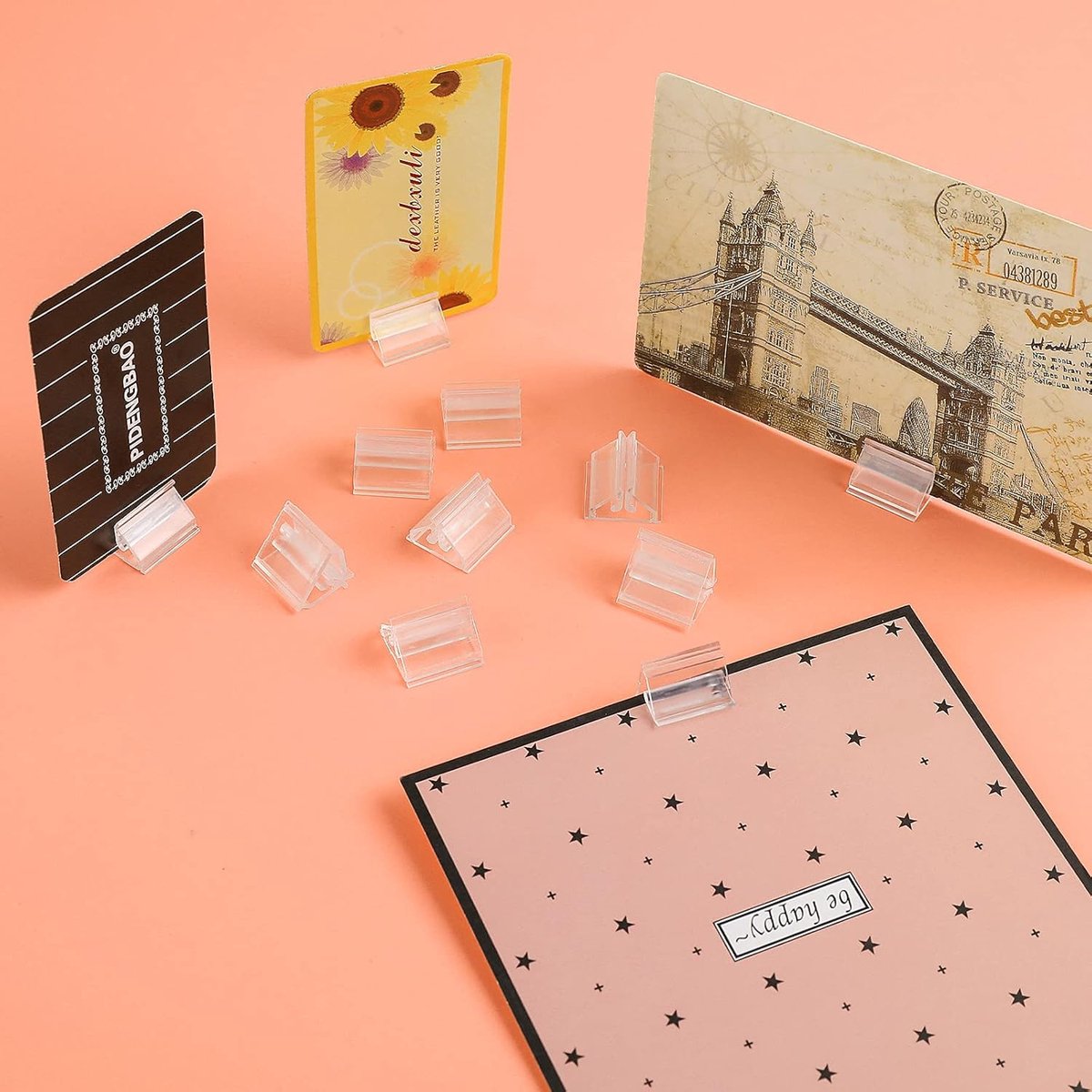 Acrylic Stand - 36 Pieces - Photo Stand - Card Holder - Acrylic Place Card Holders - Plastic - Coin Stand - Photo Holder - Menu Card Holder