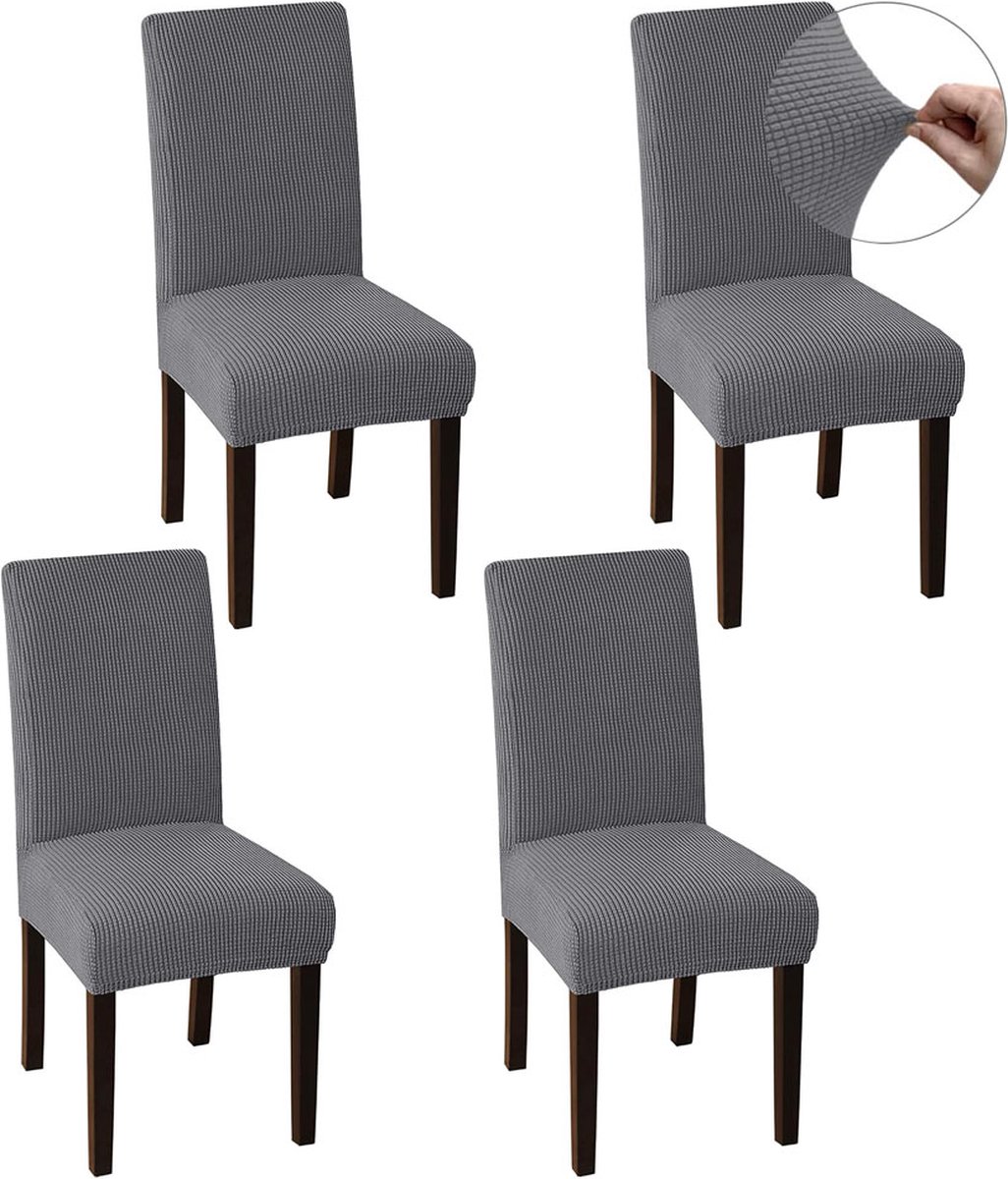 Chair Covers - 4 Pieces - Dining Room Chair Cover - Sofa Cover - Chair Covers for Dining Chairs - Chair Protectors - Stretch Chair Covers - Chair Cover - Water-Repellent - Office and Home Use - Cover - Protect Your Chairs Stylishly - Light Grey Chair Covers - 4 Pieces - Dining Room Chair Cover - Sofa Cover - Chair Covers for Dining Chairs - Chair Protectors - Stretch Chair Covers - Chair Cover - Water-Repellent - Office and Home Use - Cover - Protect Your Chairs Stylishly - Light Grey