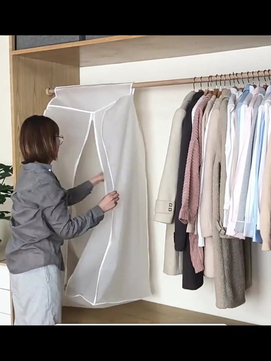 Garment Cover - Storage Bag - 90x100x50cm - Garment Bags with Zipper - Breathable & Dustproof - Transparent Window - Three-dimensional Dust Cover - Clothing Protective Bags - Wider