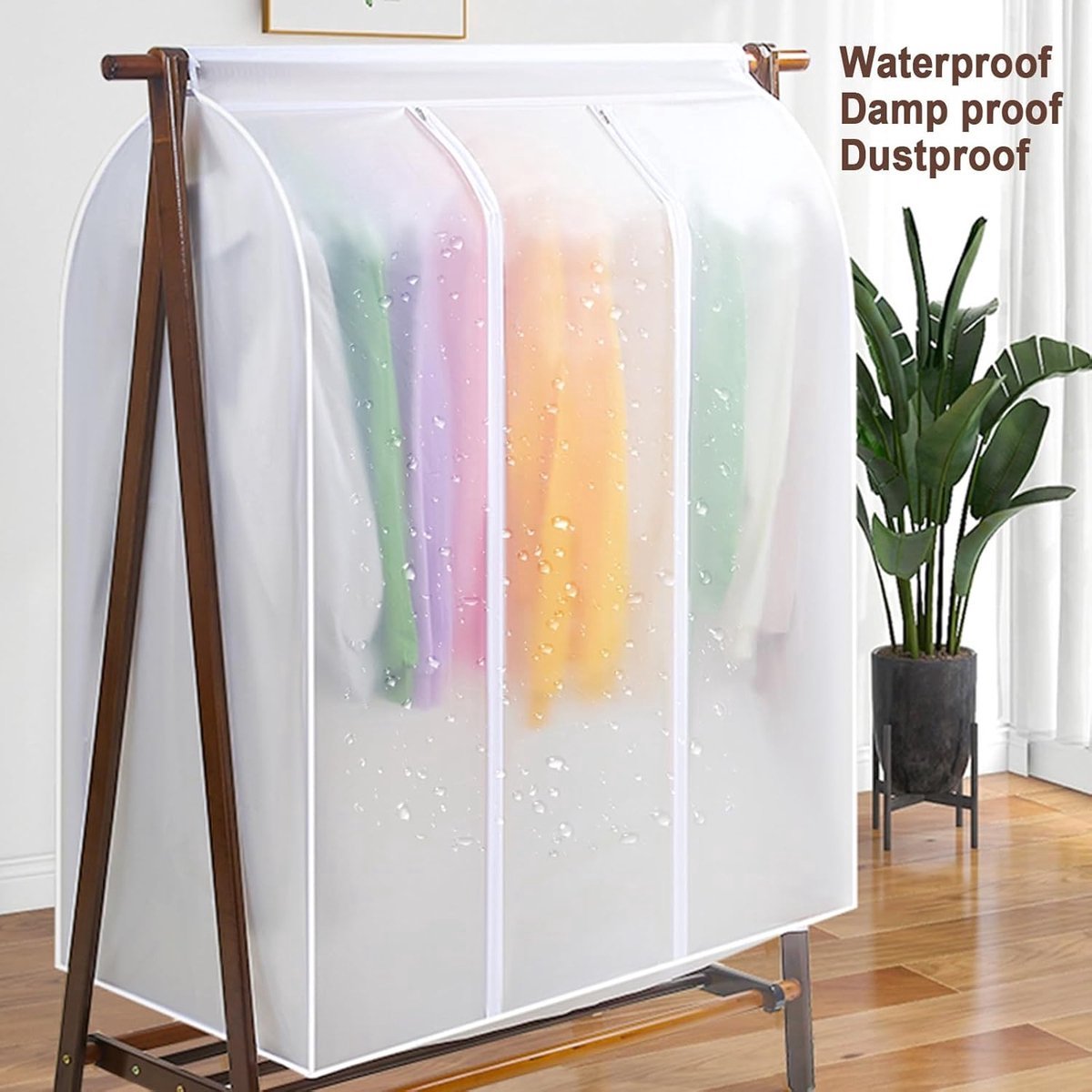 Garment Cover - Storage Bag - 90x100x50cm - Garment Bags with Zipper - Breathable & Dustproof - Transparent Window - Three-dimensional Dust Cover - Clothing Protective Bags - Wider