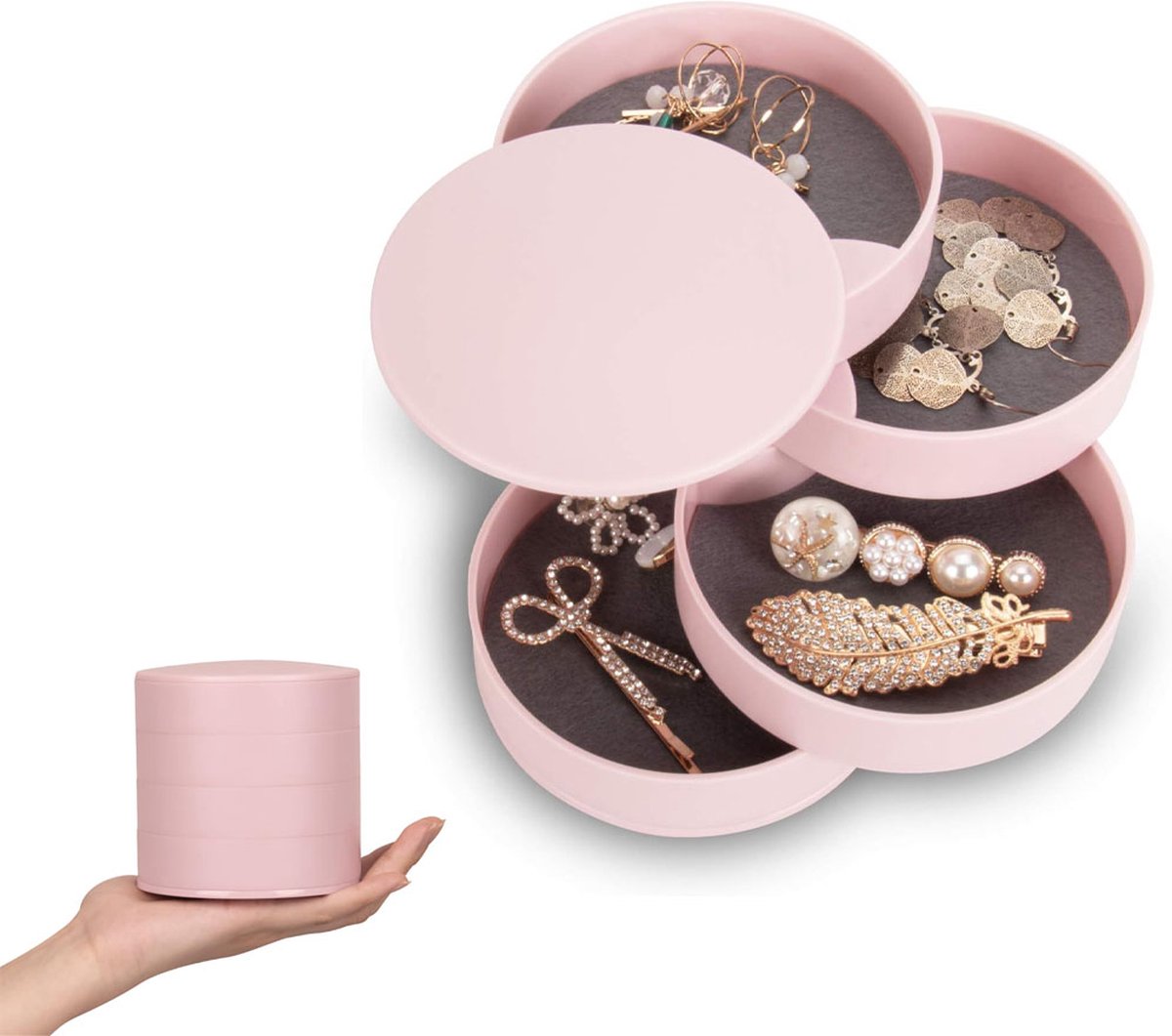 Jewelry Box - Jewel Case - 4 Tiers - Small Jewelry Box - Jewelry Pouch - Jewelry Storage Box - Jewelry Box - Jewelry Organizer - Watch Box - Bijouterie Box - Small Jewel Chest - Jewelry Holder - Suitable For Watches And Jewelry - Pink Jewelry Box - Jewel Case - 4 Tiers - Small Jewelry Box - Jewelry Pouch - Jewelry Storage Box - Jewelry Box - Jewelry Organizer - Watch Box - Bijouterie Box - Small Jewel Chest - Jewelry Holder - Suitable For Watches And Jewelry - Pink