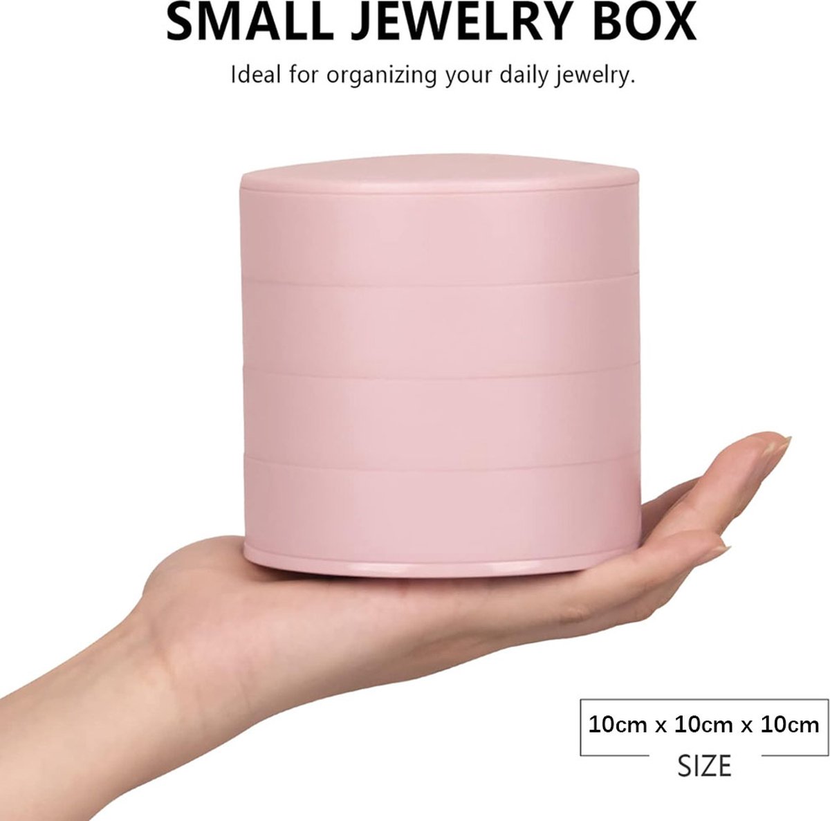 Jewelry Box - Jewel Case - 4 Tiers - Small Jewelry Box - Jewelry Pouch - Jewelry Storage Box - Jewelry Box - Jewelry Organizer - Watch Box - Bijouterie Box - Small Jewel Chest - Jewelry Holder - Suitable For Watches And Jewelry - Pink