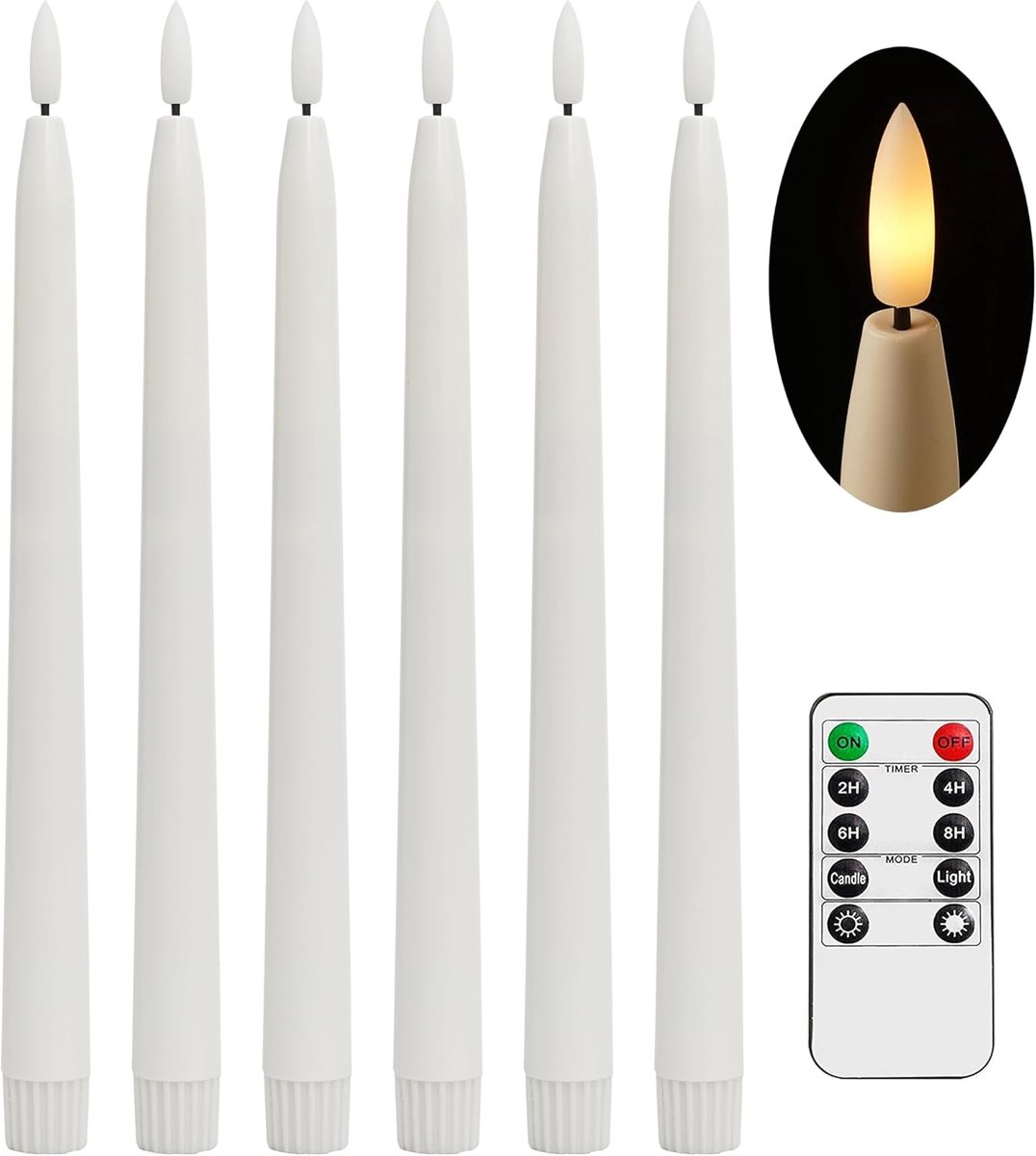 Candles - 6-piece - LED - candle - Halloween - Tea lights - Wax lights - with Remote Control - Moving Flame - Dimmable - Timer Function - for Home / Party / Festival / Christmas / Christmas / Halloween Candles - 6-piece - LED - candle - Halloween - Tea lights - Wax lights - with Remote Control - Moving Flame - Dimmable - Timer Function - for Home / Party / Festival / Christmas / Christmas / Halloween