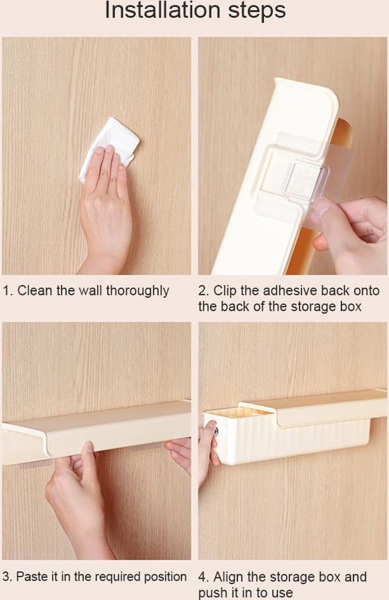 Underwear Storage Boxes - 2 Pieces - Organizer - Drawer Organizer - Storage System - Clothing Organizer - Closet Organizer - For Wardrobe - Storage Basket - Storage Box - For Bras/Underwear/Socks/Ties - Wall Mounted - Durable - Space-Saving