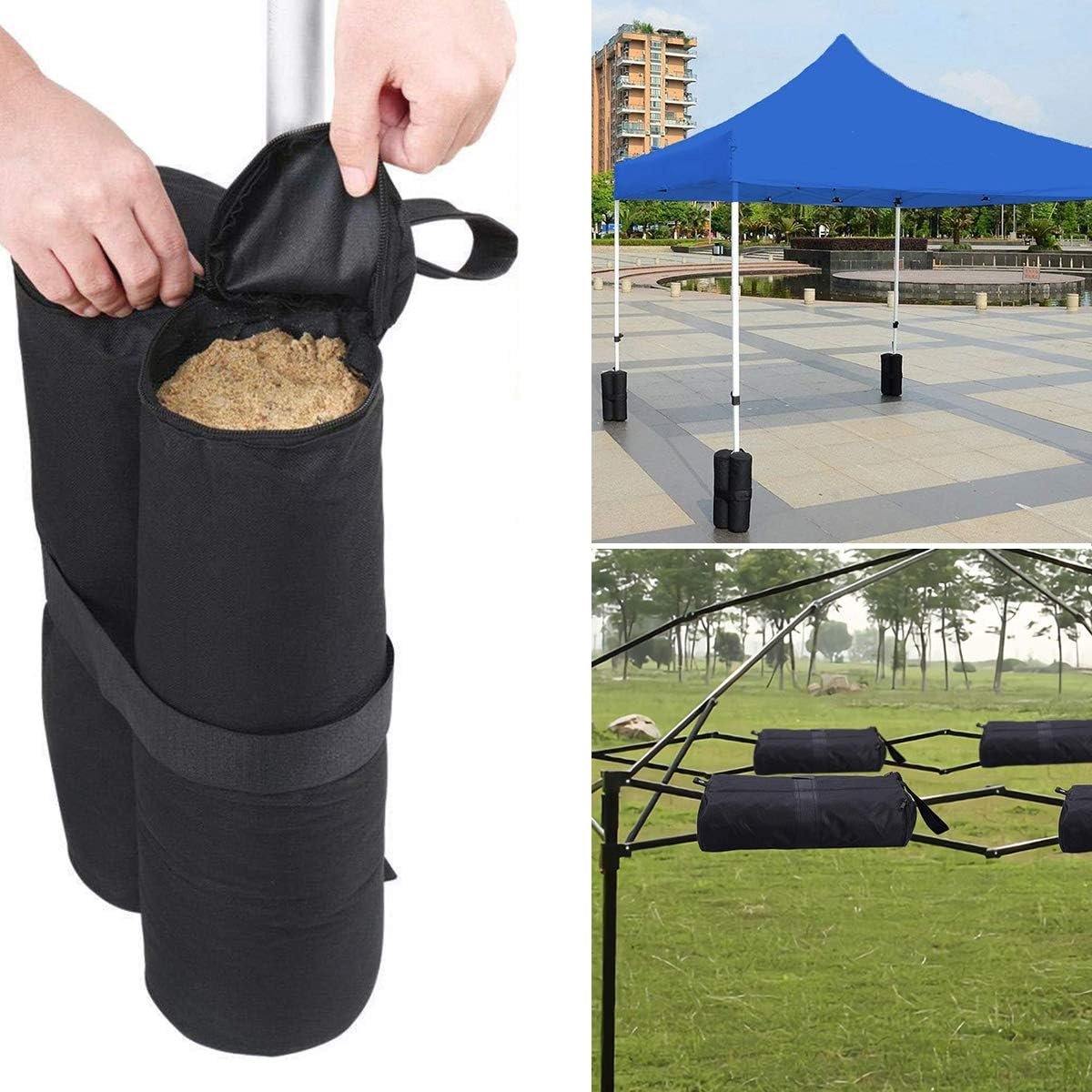 Sandbags - 4 Pieces - 30 x 42 cm - Weight Bag - Sandbags for Protective Cover - Base Weights for Garden Tent