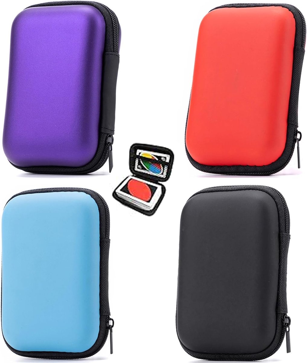 4 pieces - playing card sleeves - card box - Headphone bag - Data cable storage box - 11.5*8*4 cm - EVA storage box - storage bag - portable playing card holder - card game case - card storage - waterproof - for outdoor play 4 pieces - playing card sleeves - card box - Headphone bag - Data cable storage box - 11.5*8*4 cm - EVA storage box - storage bag - portable playing card holder - card game case - card storage - waterproof - for outdoor play