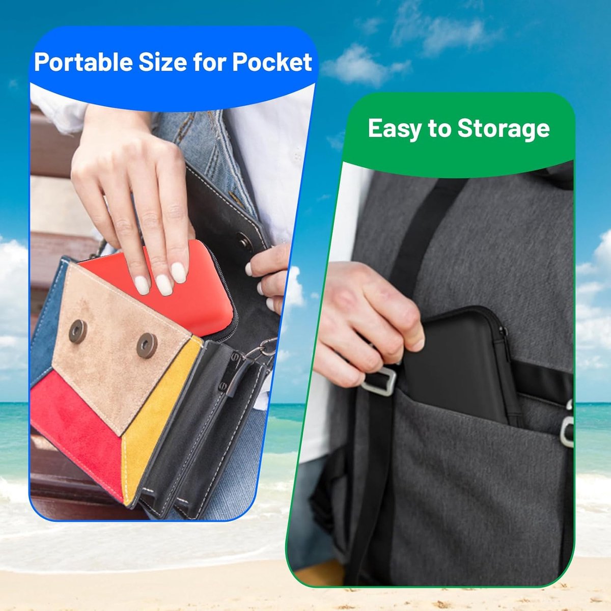 4 pieces - playing card sleeves - card box - Headphone bag - Data cable storage box - 11.5*8*4 cm - EVA storage box - storage bag - portable playing card holder - card game case - card storage - waterproof - for outdoor play