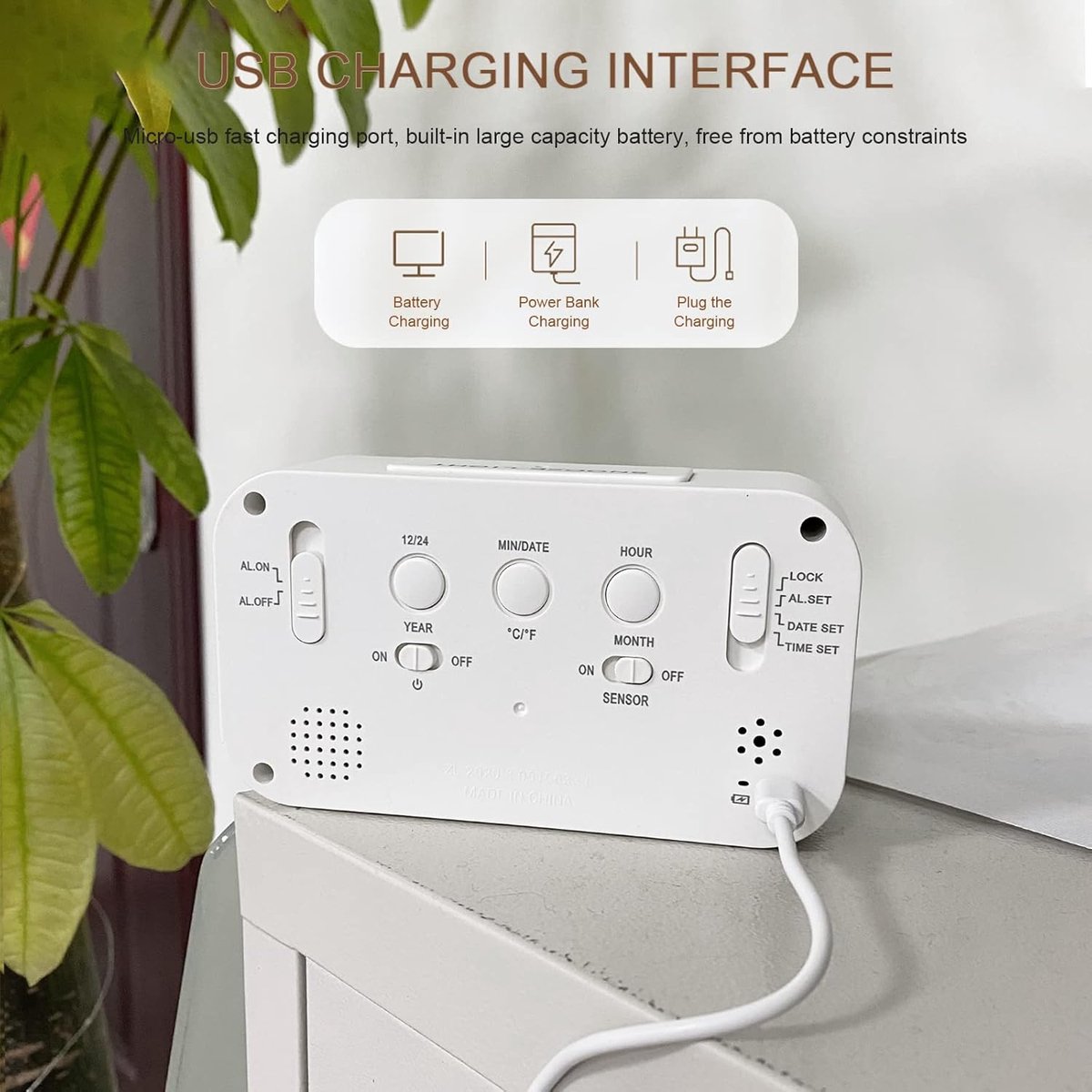 Alarm clock - digital alarm clock - Digital Clock (rechargeable) - digital alarm clocks - LED alarm clock with temperature - Children%27s alarm clock - Alarm clock - snooze function - calendar - child%27s alarm clock - Travel alarm clock - Alarm Clock - for b