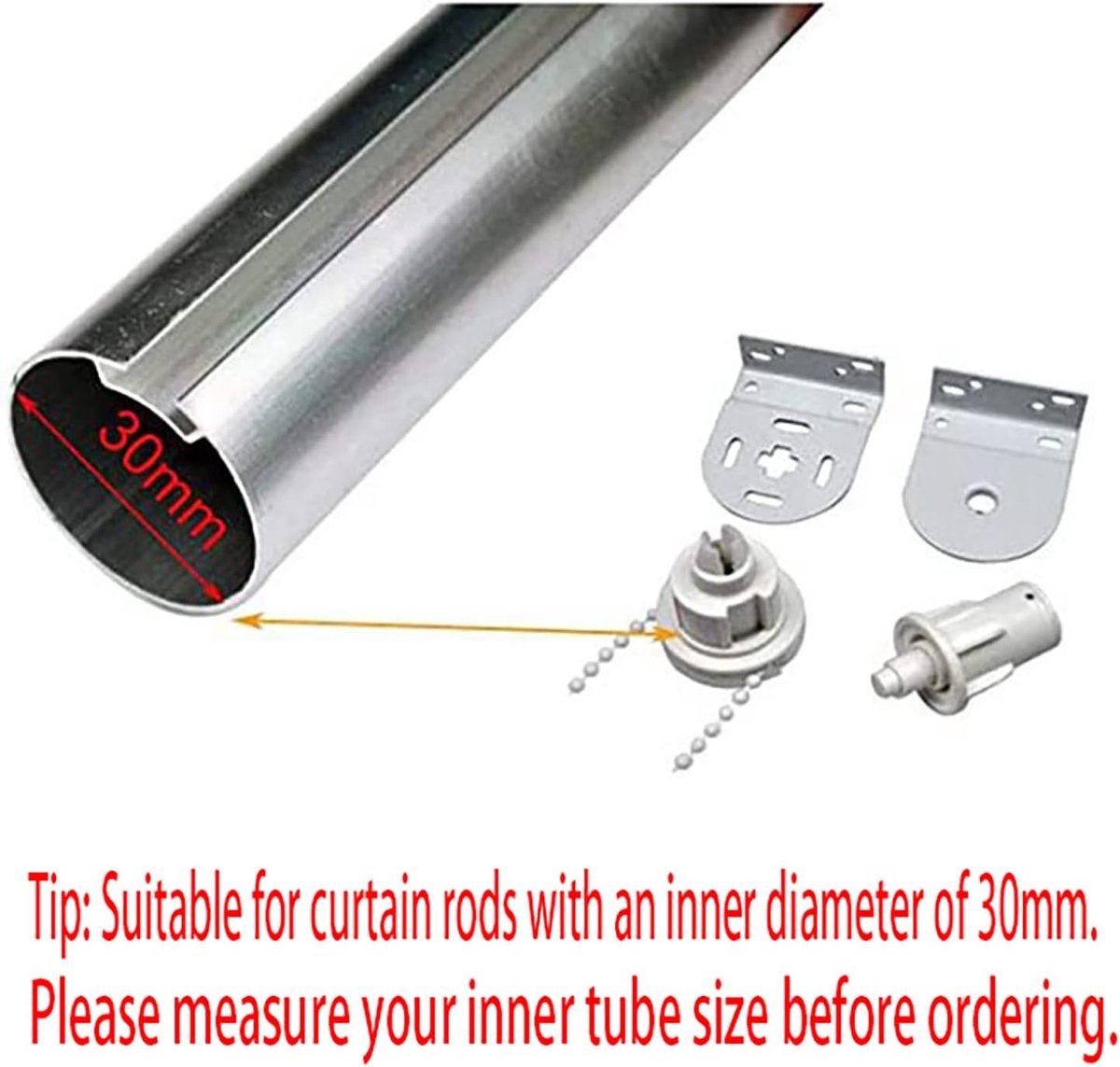 32mm - Roller Blind Coupling Replacement Spare Parts - Roller Blind Repair Kit - Roller Blind System - spare parts for roller blind couplings - window decoration accessories - roller blind fittings - with bead chain