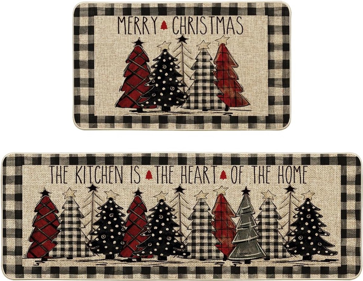 Kitchen runner 120x40 cm and 60x40 cm - Christmas rug - Kitchen mats runner - Kitchen rug carpet - kitchen mat - Christmas - Christmas elements Kitchen runner 120x40 cm and 60x40 cm - Christmas rug - Kitchen mats runner - Kitchen rug carpet - kitchen mat - Christmas - Christmas elements