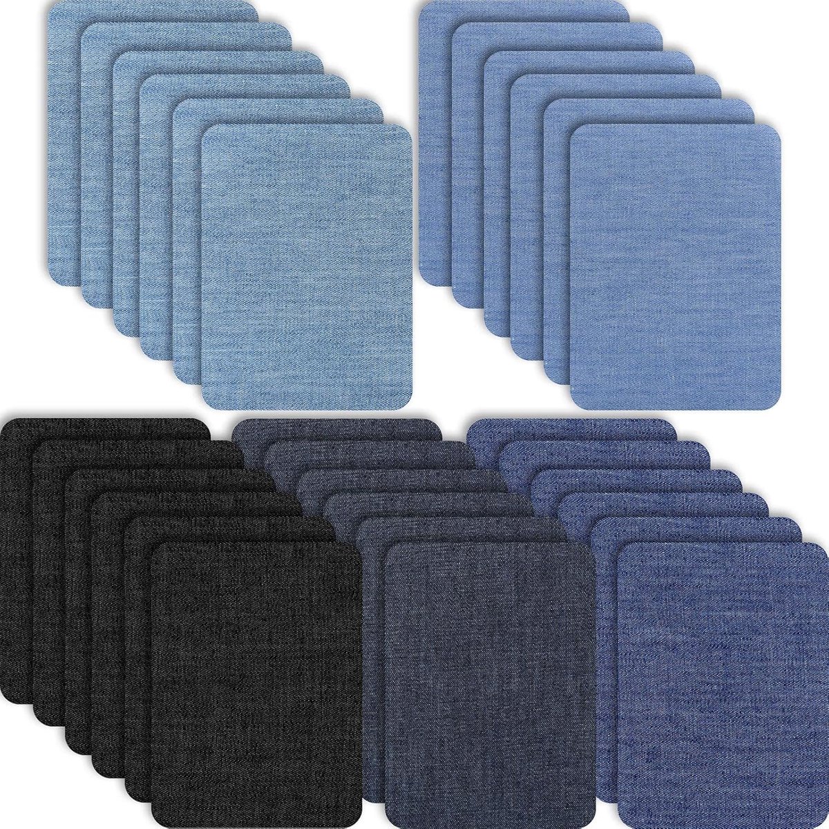 Clothing Repair Patches - 30 Pieces - self-adhesive jeans patches - Repair a hole in clothing - iron-on patches for clothing repair - Repair - clothing repair for jeans - patch - repair cloth - iron-on for denim jeans repair