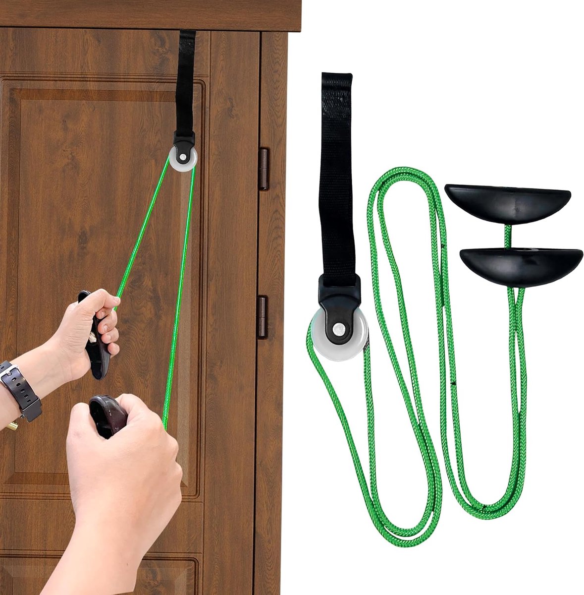 Shoulder Trainer - Shoulder Pulley - Shoulder Pulley Hand Support - Shoulder Pulley - Rehabilitation Exercise Device - Suspension Trainer - Shoulder Strap - for frozen shoulder and hand physiotherapy - Relieves Shoulder Pain - Green Shoulder Trainer - Shoulder Pulley - Shoulder Pulley Hand Support - Shoulder Pulley - Rehabilitation Exercise Device - Suspension Trainer - Shoulder Strap - for frozen shoulder and hand physiotherapy - Relieves Shoulder Pain - Green
