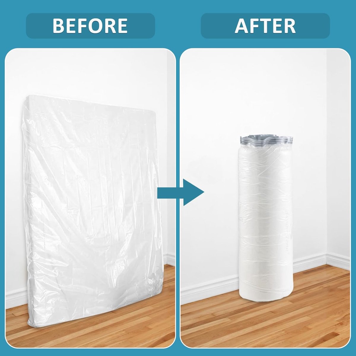 Large vacuum storage bags - 220*100cm - vacuum mattress bag - waterproof - resealable - with zipper - reusable - space-saving bags - vacuum seal - for mattresses