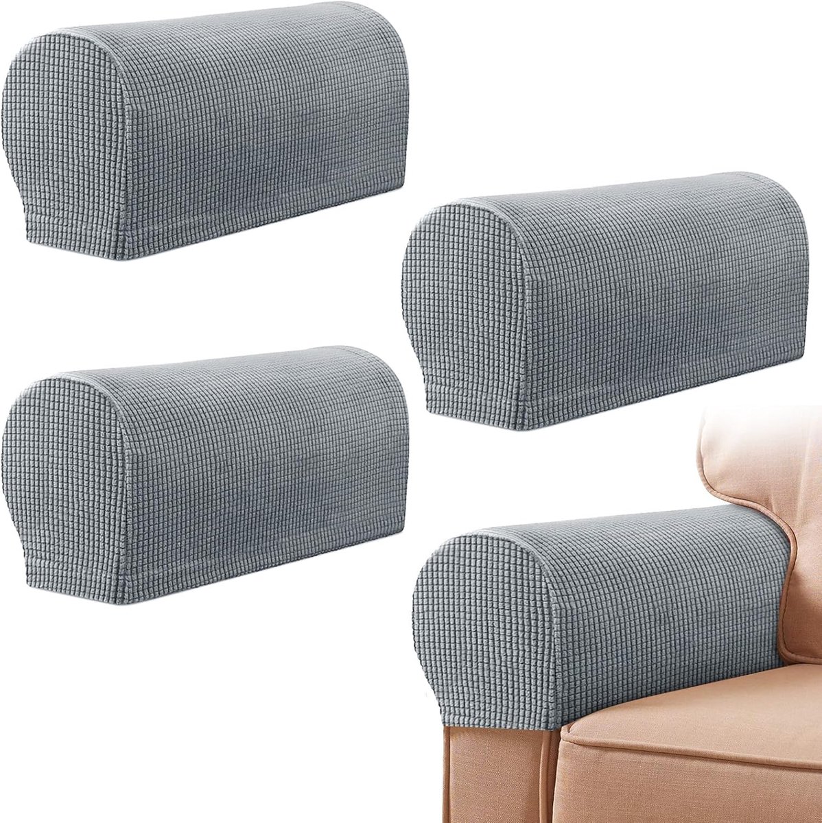 4 Pieces - Armrest Protection Covers - Protective Cover - Elastic Sofa Cover - Sofa Armrest Cover - Gloves for Sofa Armrests - Anti-Slip - Anti-Scratch - for Reclining Square 4 Pieces - Armrest Protection Covers - Protective Cover - Elastic Sofa Cover - Sofa Armrest Cover - Gloves for Sofa Armrests - Anti-Slip - Anti-Scratch - for Reclining Square
