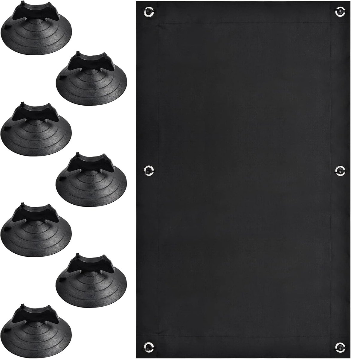 Blackout roller blind - No drilling required - 96 x 100 cm - Portable blackout curtain for windows - with 7 suction cups - Thermal insulation