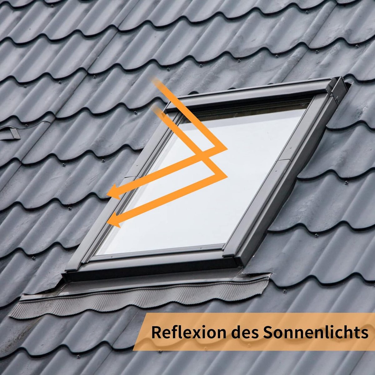 Blackout roller blind - No drilling required - 96 x 100 cm - Portable blackout curtain for windows - with 7 suction cups - Thermal insulation
