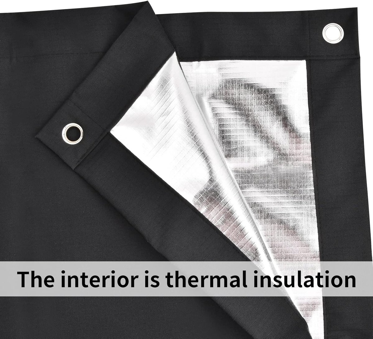 Blackout roller blind - No drilling required - 96 x 100 cm - Portable blackout curtain for windows - with 7 suction cups - Thermal insulation