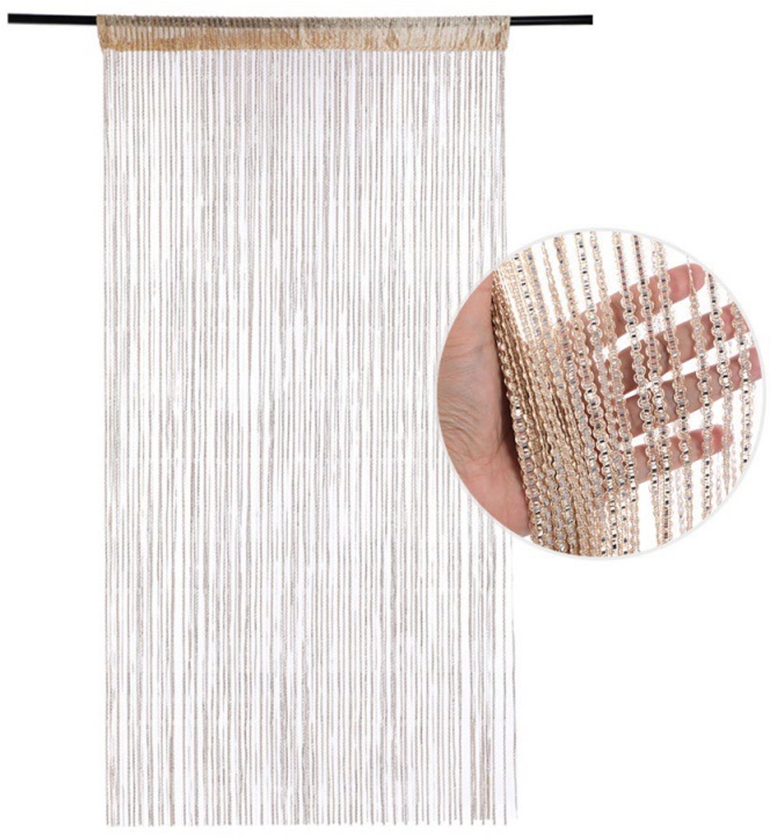 99*199 cm - Fly curtain - Screen door - Door curtain - Window decoration - Bead curtain - crystal bead coded door curtain - with tassels - wardrobe curtain - door cord - curtains - mosquito net - for doorway 99*199 cm - Fly curtain - Screen door - Door curtain - Window decoration - Bead curtain - crystal bead coded door curtain - with tassels - wardrobe curtain - door cord - curtains - mosquito net - for doorway