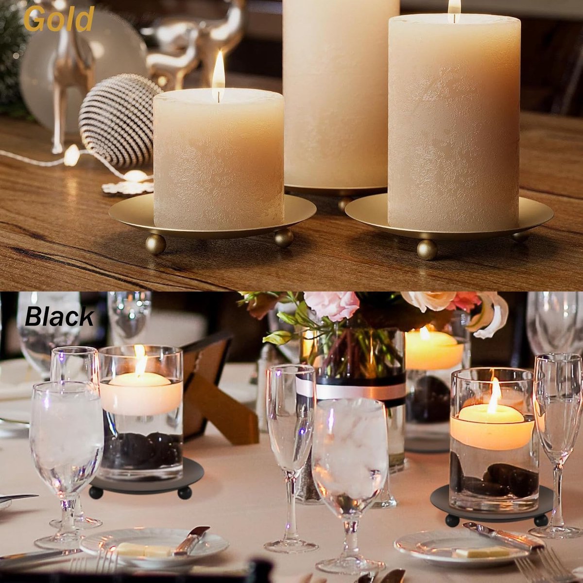 4 pieces - Candlestick - Candle holder - candle holder - metal candlestick - Christmas decorations - home decoration - candle accessories - storage rack - for table decorations for weddings