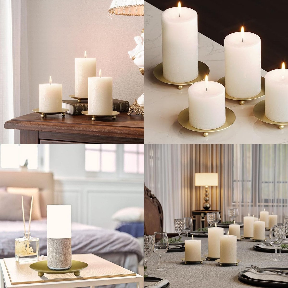 4 pieces - Candlestick - Candle holder - candle holder - metal candlestick - Christmas decorations - home decoration - candle accessories - storage rack - for table decorations for weddings