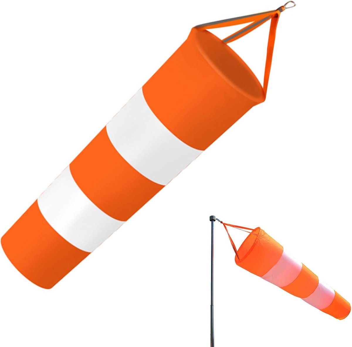 2 pieces - Wind indicator - Outdoor wind sock - Wind socks - Wind sack - Wind direction indicator - Weather vanes - Garden flag - Outdoor flag - outdoor wind sock - wind socks for the garden - orange and white - 80 cm 2 pieces - Wind indicator - Outdoor wind sock - Wind socks - Wind sack - Wind direction indicator - Weather vanes - Garden flag - Outdoor flag - outdoor wind sock - wind socks for the garden - orange and white - 80 cm