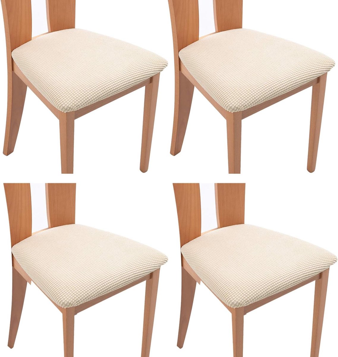 4 Pieces Chair Cover - Chair Cover for Dining Chair - Chair Protectors - Dining Room Chair Covers - chair chair upholstery - removable spandex dining room rack chair cover - Covers for Dining Chairs - Universal Chair Cover - Checks - beige 4 Pieces Chair Cover - Chair Cover for Dining Chair - Chair Protectors - Dining Room Chair Covers - chair chair upholstery - removable spandex dining room rack chair cover - Covers for Dining Chairs - Universal Chair Cover - Checks - beige